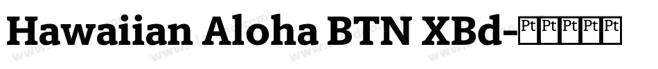 Hawaiian Aloha BTN XBd字体转换